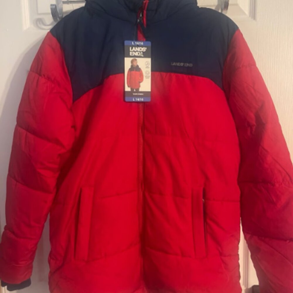 Lands’ End Youth Parka Jacket Boys Large 14/16 NWT  - A402